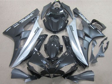 Carénages Moto Yamaha YZF R6 2006-2007 - Noir Brillant Noir Mat Argent