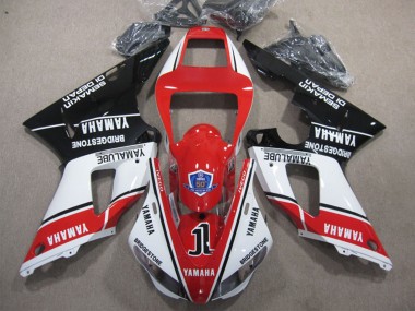 Carénages Moto Yamaha YZF R1 1998-1999 - Blanc Rouge Noir Brillant Yamalube 50