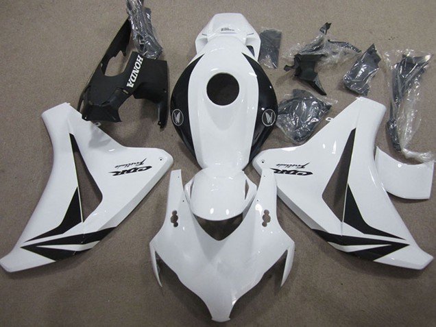 Carénages Moto Honda CBR1000RR 2008-2011 - Blanc Noir Brillant Fireblade