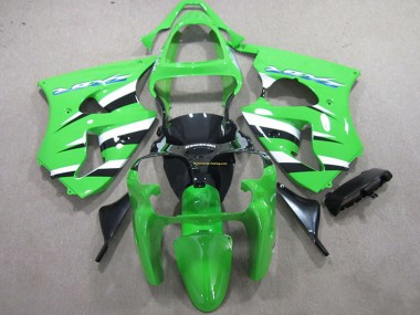 Kit Carénage Moto Kawasaki ZX6R 2000-2002 - Vert Blanc Noir