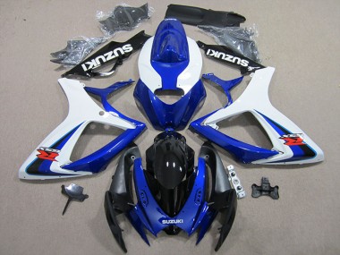 Carénages Moto Suzuki GSXR 600 2006-2007 - Blanc Bleu Noir Rouge