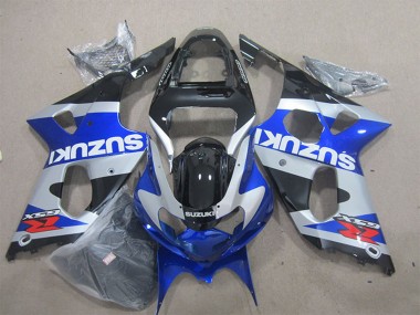 Carénages Moto Suzuki GSXR 1000 2000-2002 - Bleu Argent Noir Rouge Blanc Décalque