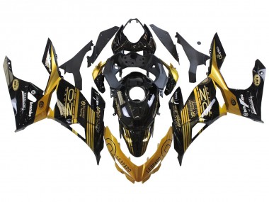 Carénages Moto Kawasaki EX400 2018-2024 - Or Noir Brillant